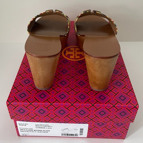Tory Burch Ines 80 MM Wdge Slide Sandals - Picture 5 of 10